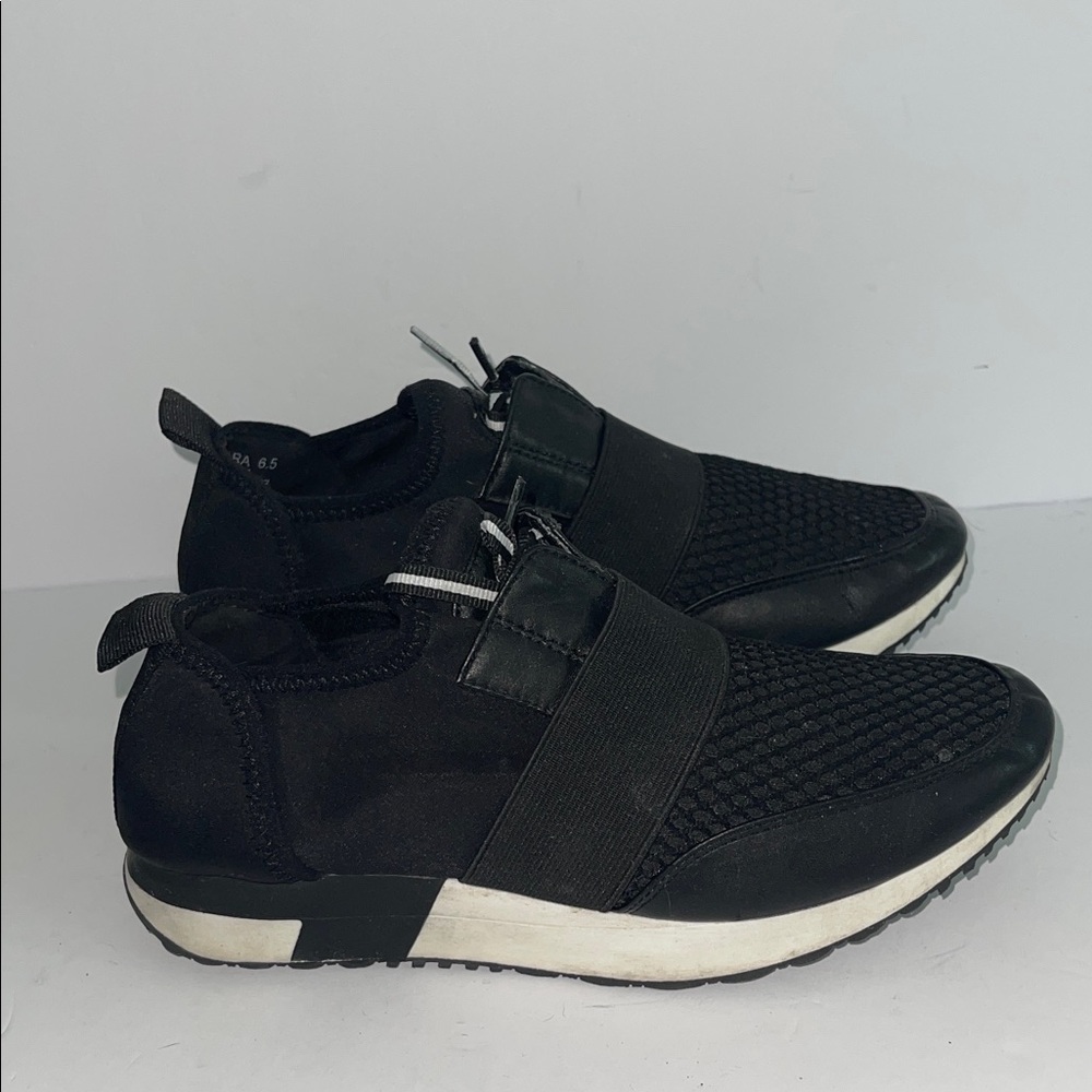 Kids Black Slip-On Sneakers